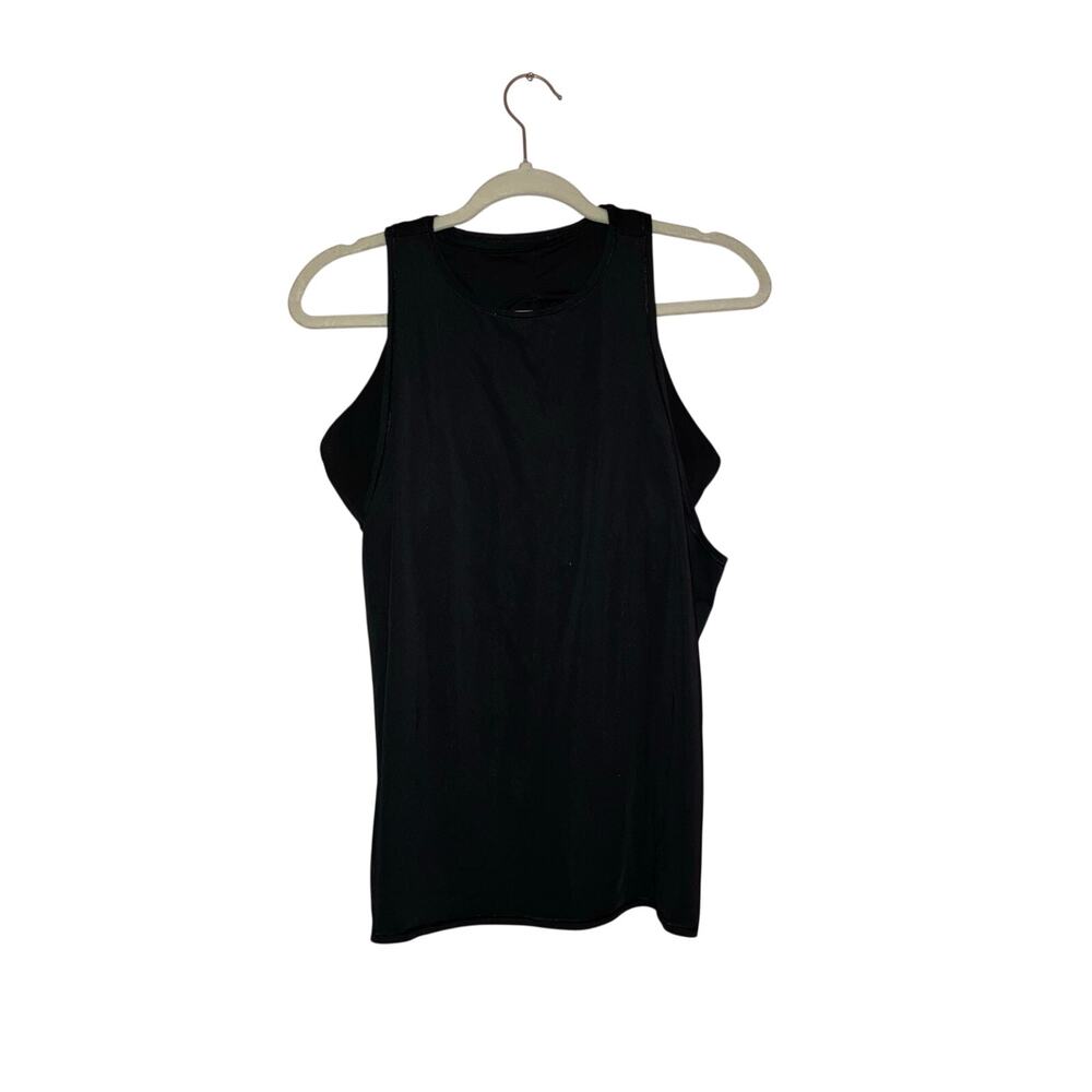 Adidas Black Athletic Tank Top Open Back Size Large